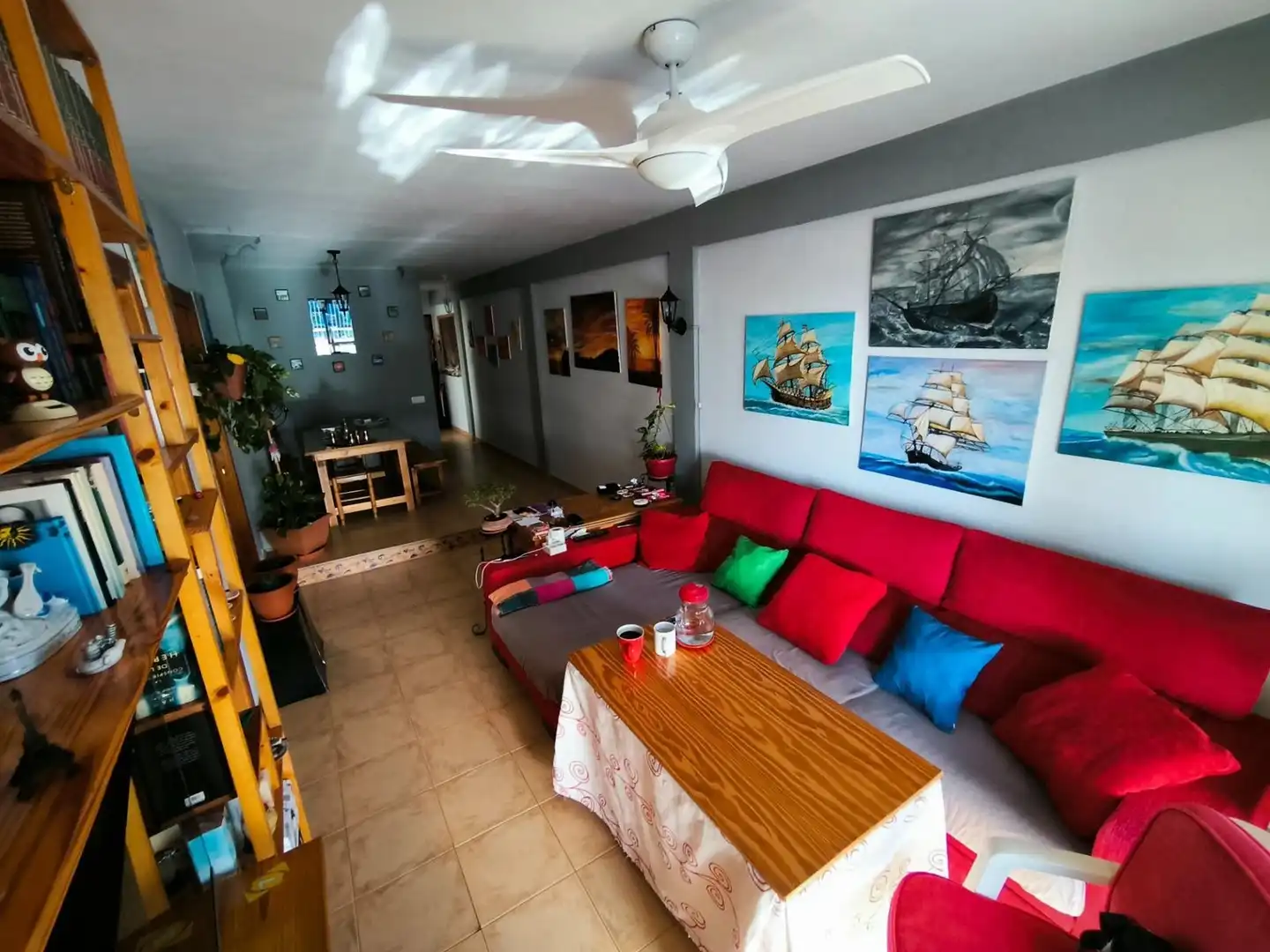 Living room of Flat for sale in Marbella  with Air Conditioner, Terrace and Furnished