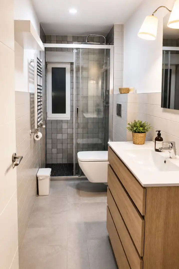 Bathroom of Flat for rent in Santander  with Heating, Terrace and Furnished