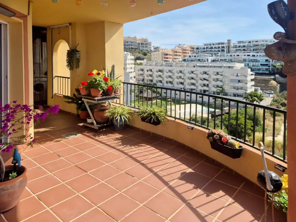 Terraza de Apartamento en venta en Mijas con Aire acondicionado, Calefacción y Piscina