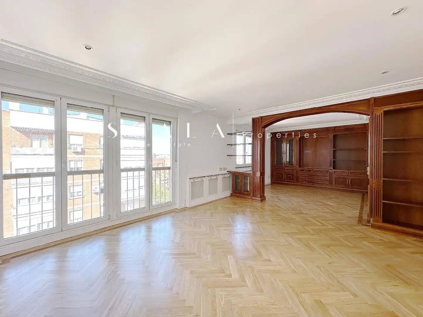 Wohnzimmer von Dachboden zur Miete in Madrid mit Klimaanlage, Heizung und Schwimmbad