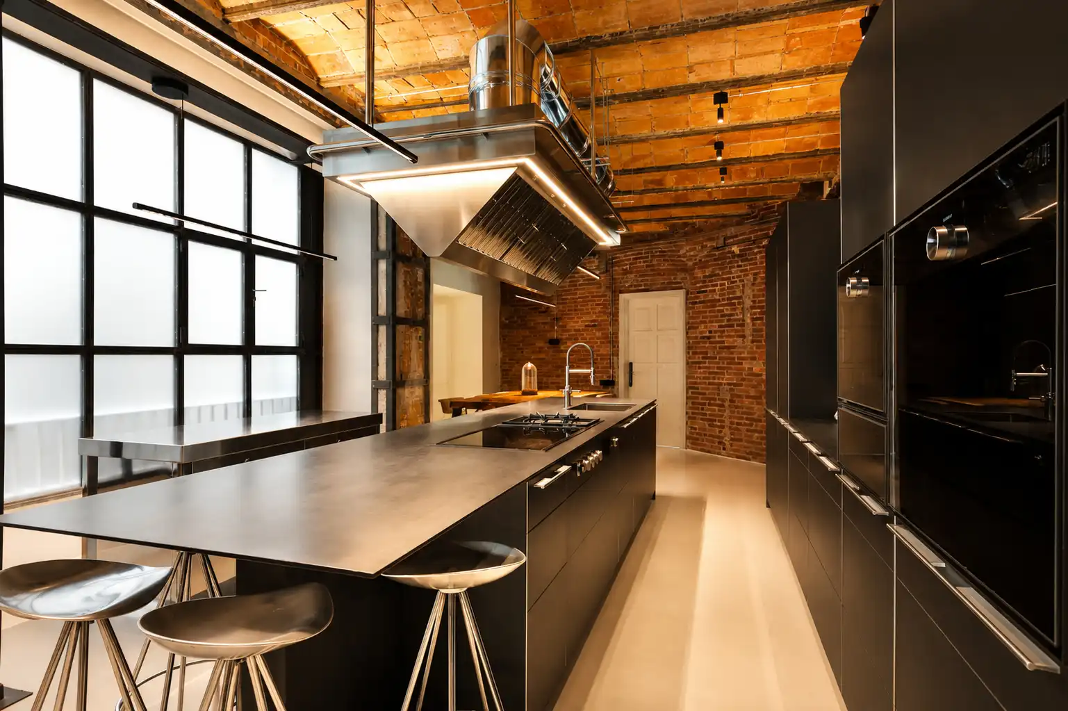 Cocina de Piso de alquiler en Barcelona con Aire acondicionado, Calefacción y Terraza