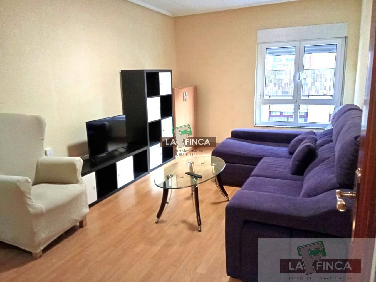 Sala d'estar de Pis en venda en Oviedo  amb Calefacció, Traster i Moblat