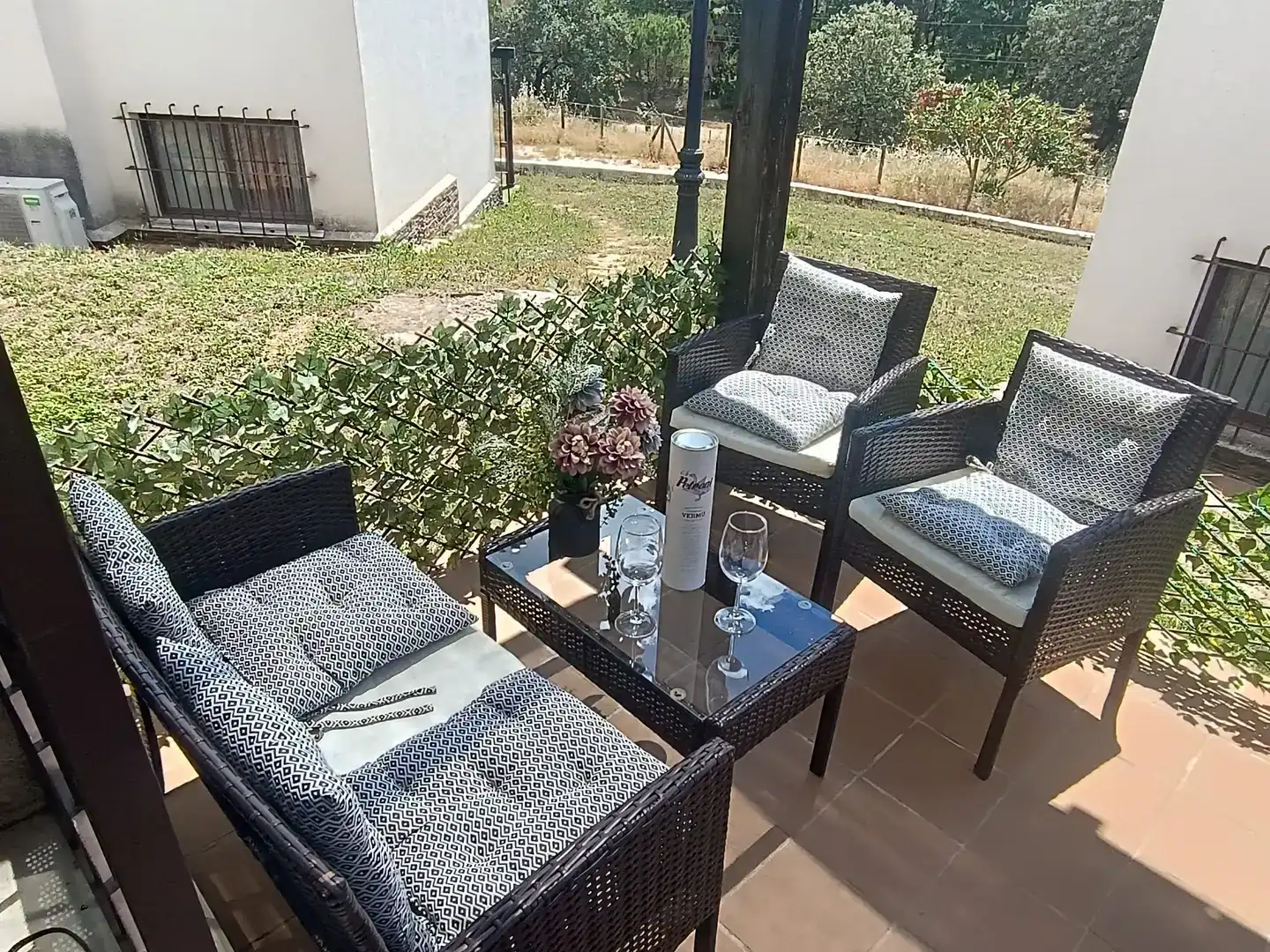 Terrassa de Casa o xalet en venda en El Ronquillo amb Aire condicionat i Piscina