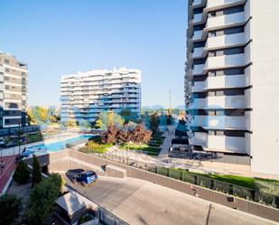 Exterior view of Flat for sale in  Madrid Capital  with Air Conditioner, Terrace and Swimming Pool