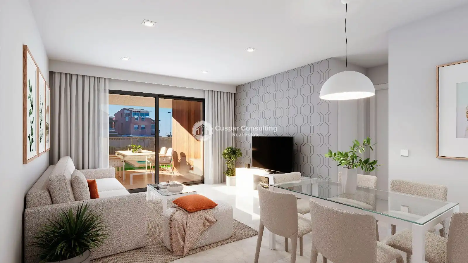 Sala de estar de Apartamento en venta en Cartagena con Aire acondicionado, Calefacción y Jardín privado