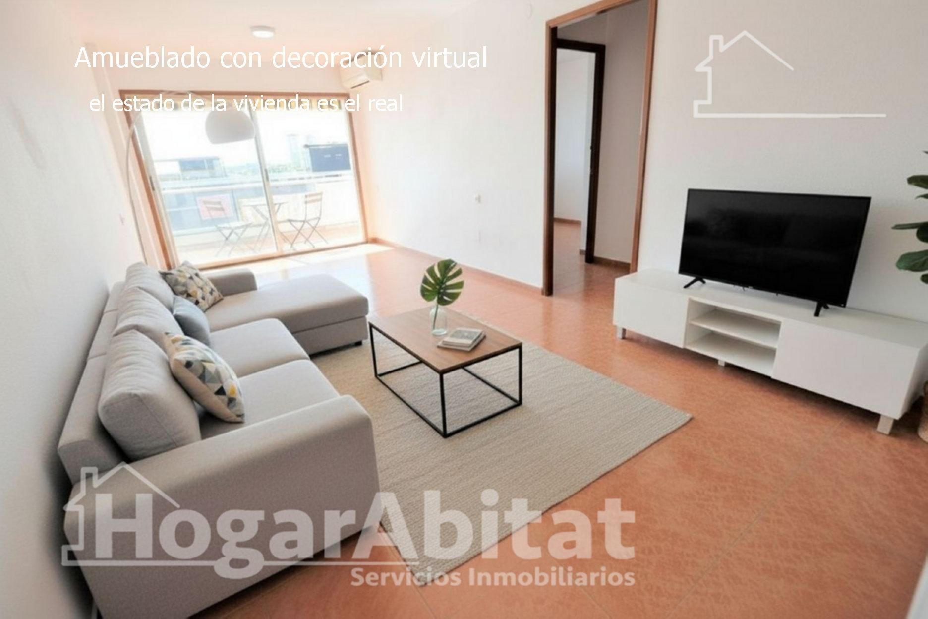 Sala d'estar de Pis en venda en El Puig de Santa Maria amb Aire condicionat, Jardí privat i Terrassa