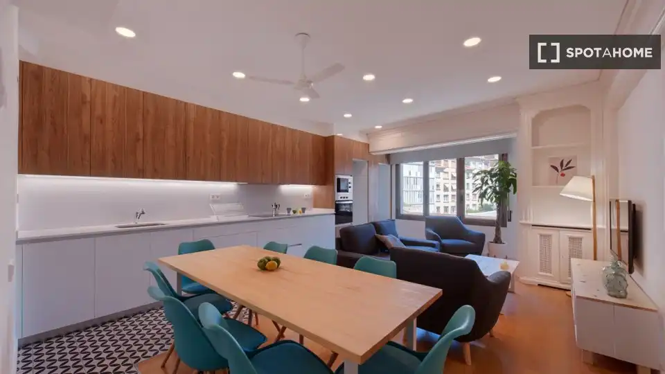 Living room of Flat for rent in Barcelona  with Air Conditioner, Heating and Furnished