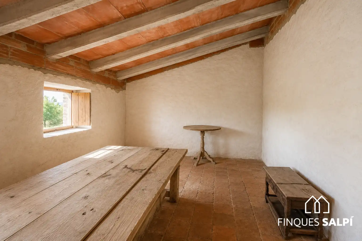 Menjador de Finca rústica en venda en Santa Cristina d'Aro amb Jardí privat