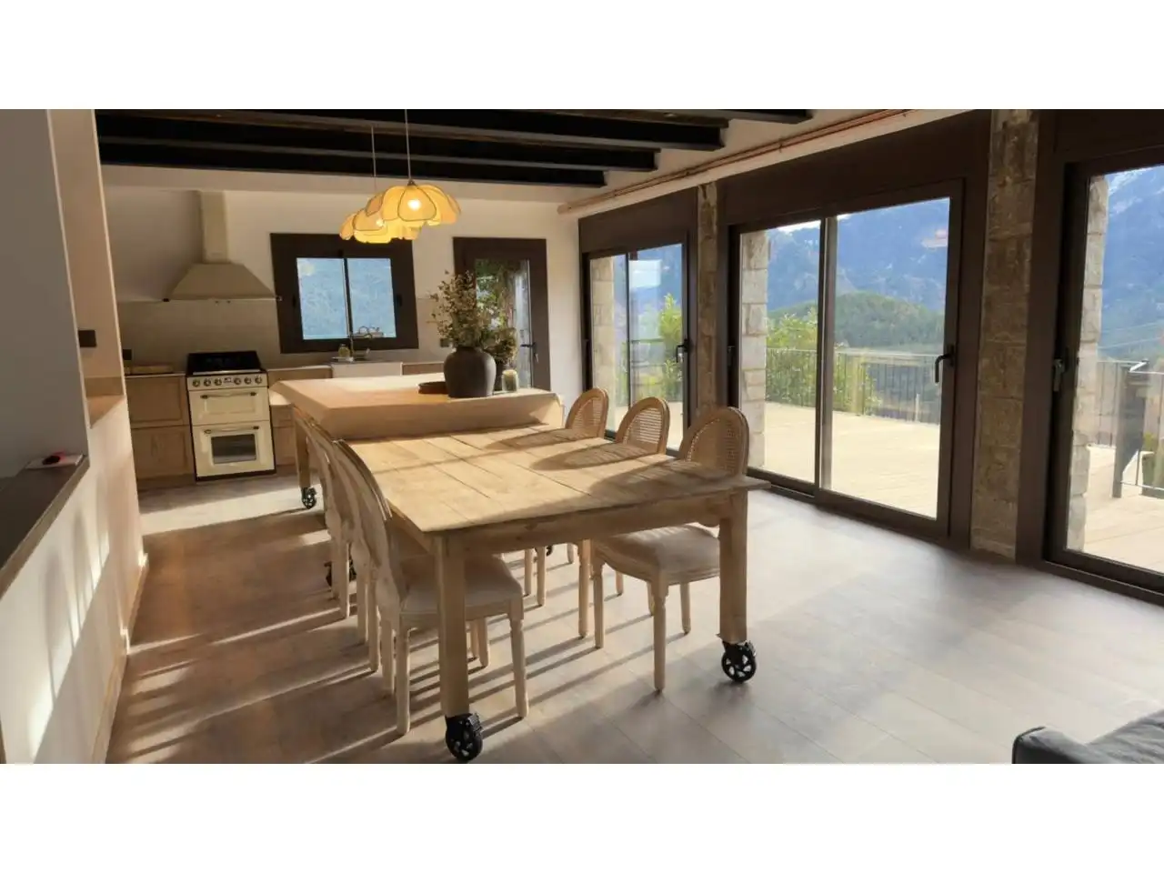 Dining room of Houses for sale in Montellà i Martinet  with Heating, Private garden and Parquet flooring