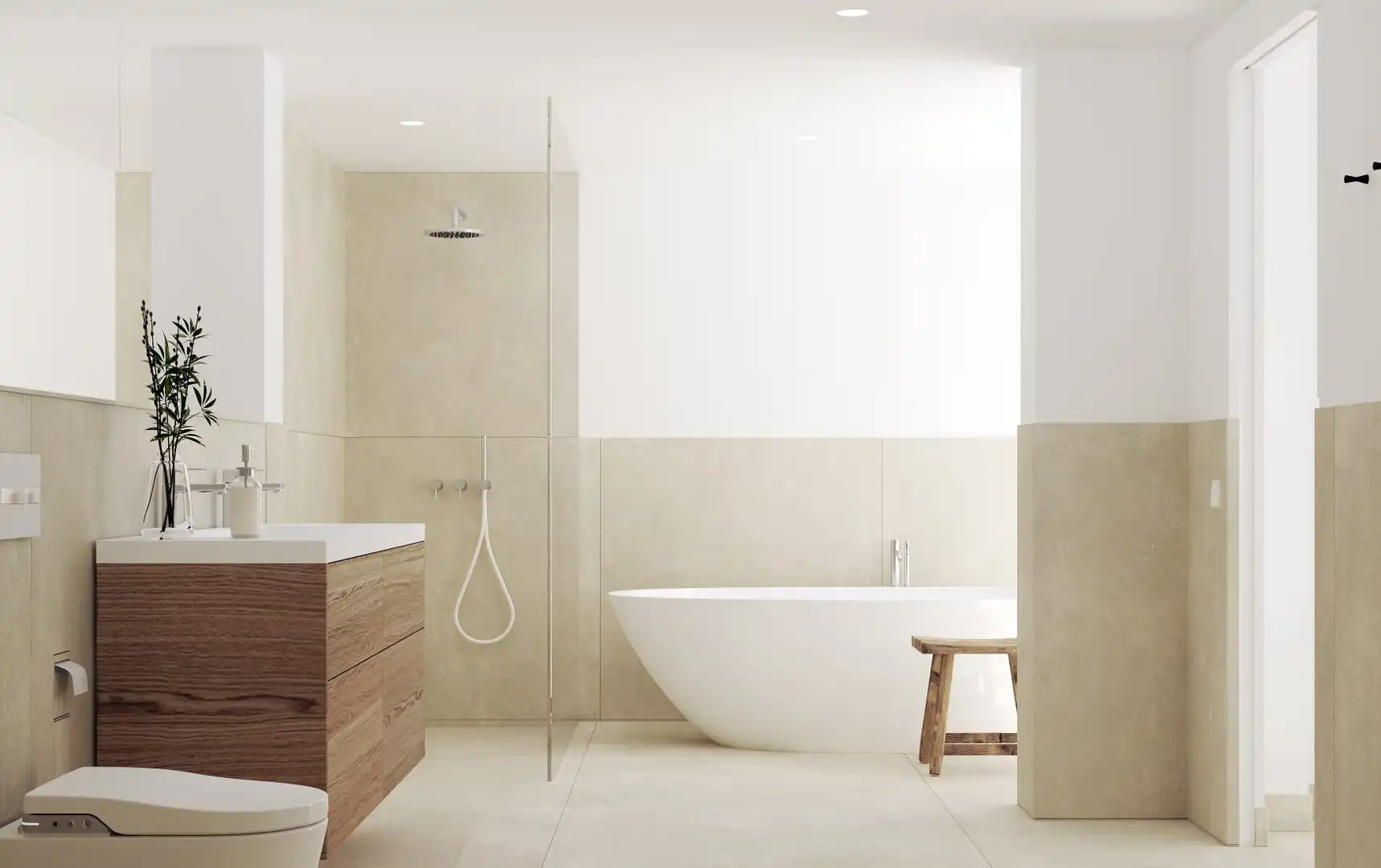 Badezimmer von Dachboden zum Verkauf in Artà mit Klimaanlage, Heizung und Terrasse