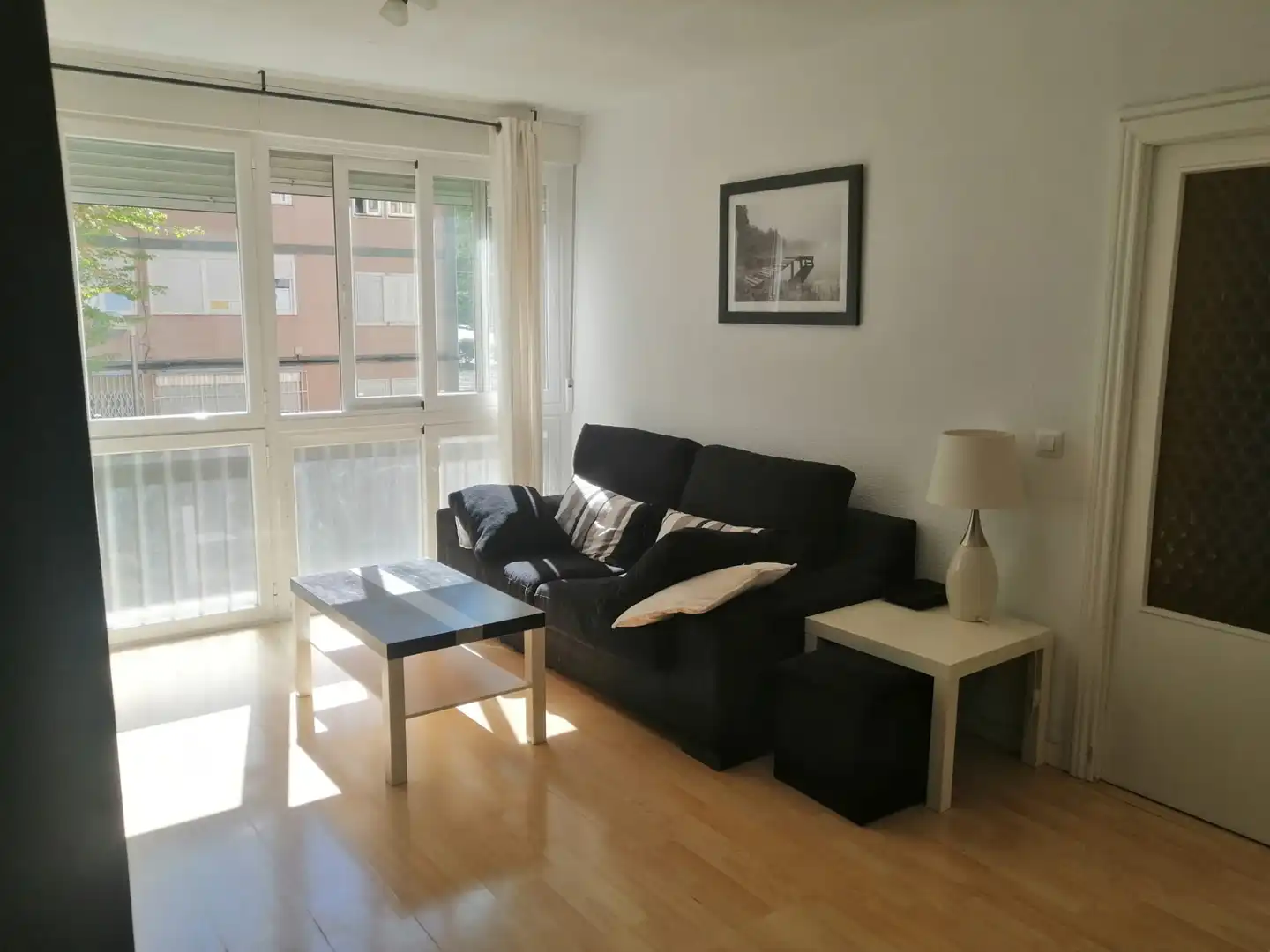 Sala de estar de Piso de alquiler en Madrid con Calefacción, Parquet y Amueblado