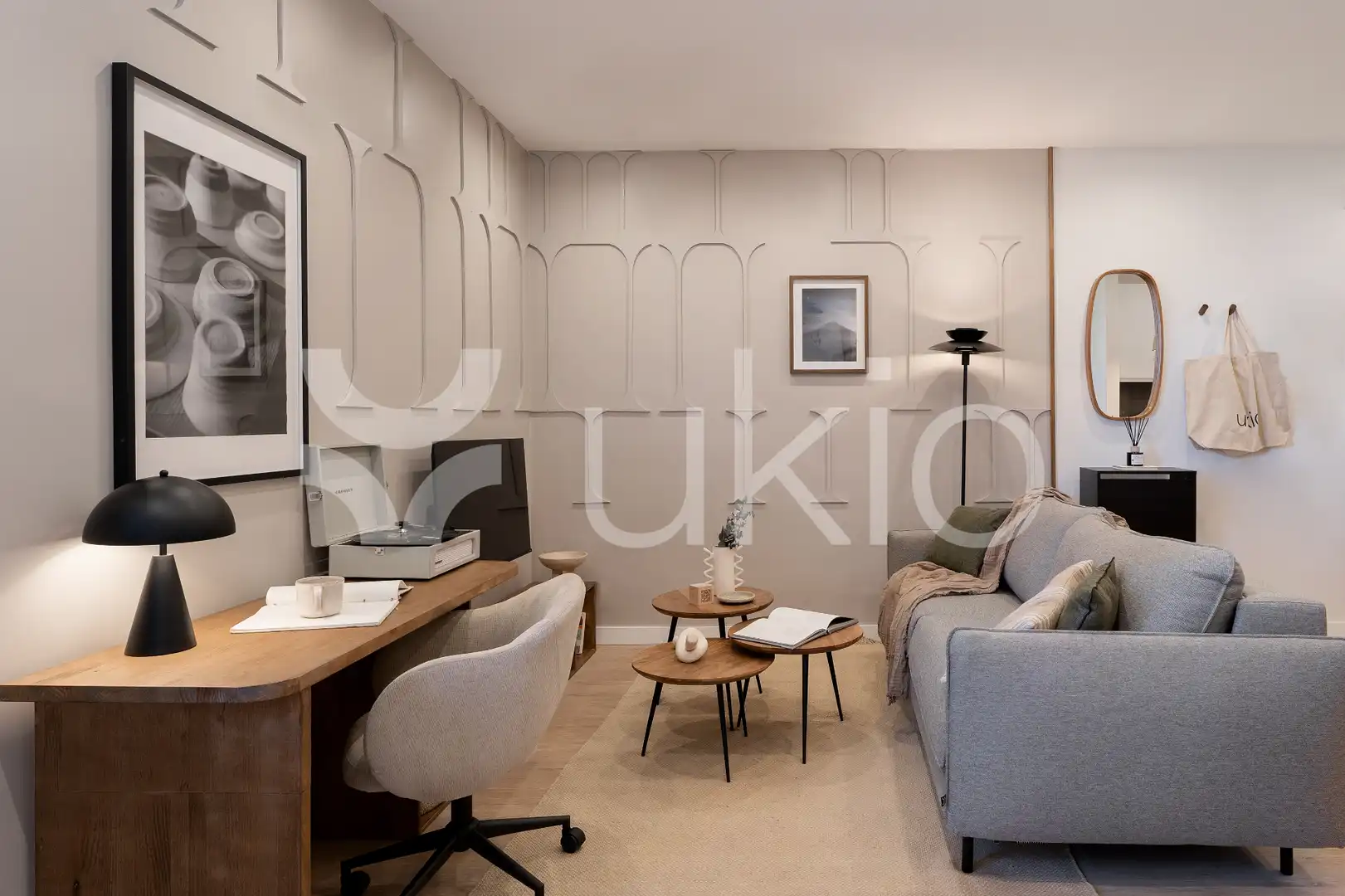 Sala de estar de Apartamento de alquiler en Madrid con Aire acondicionado, Calefacción y Amueblado