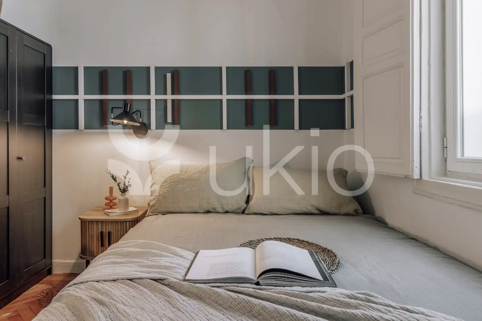Schlafzimmer von Wohnungen zur Miete in Madrid mit Klimaanlage, Heizung und Terrasse
