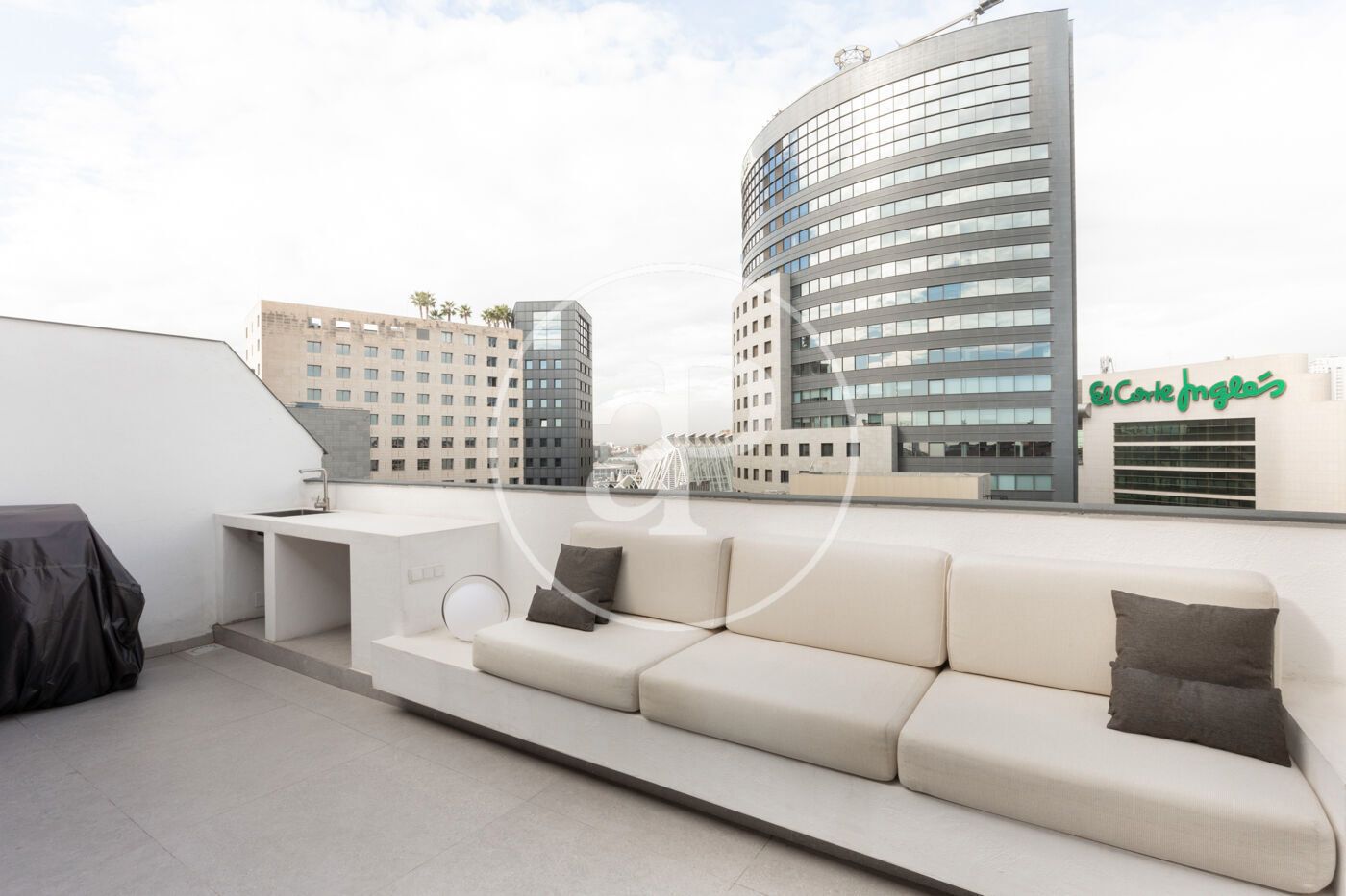 Terrace of Attic for sale in  Valencia Capital  with Air Conditioner, Heating and Private garden