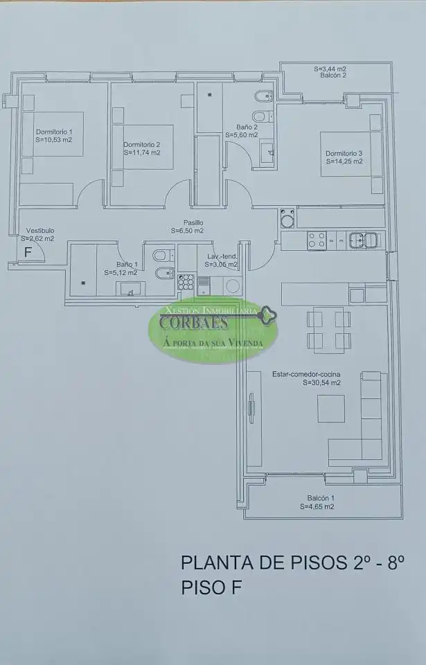 Piso con terraza en venta en Barbadás