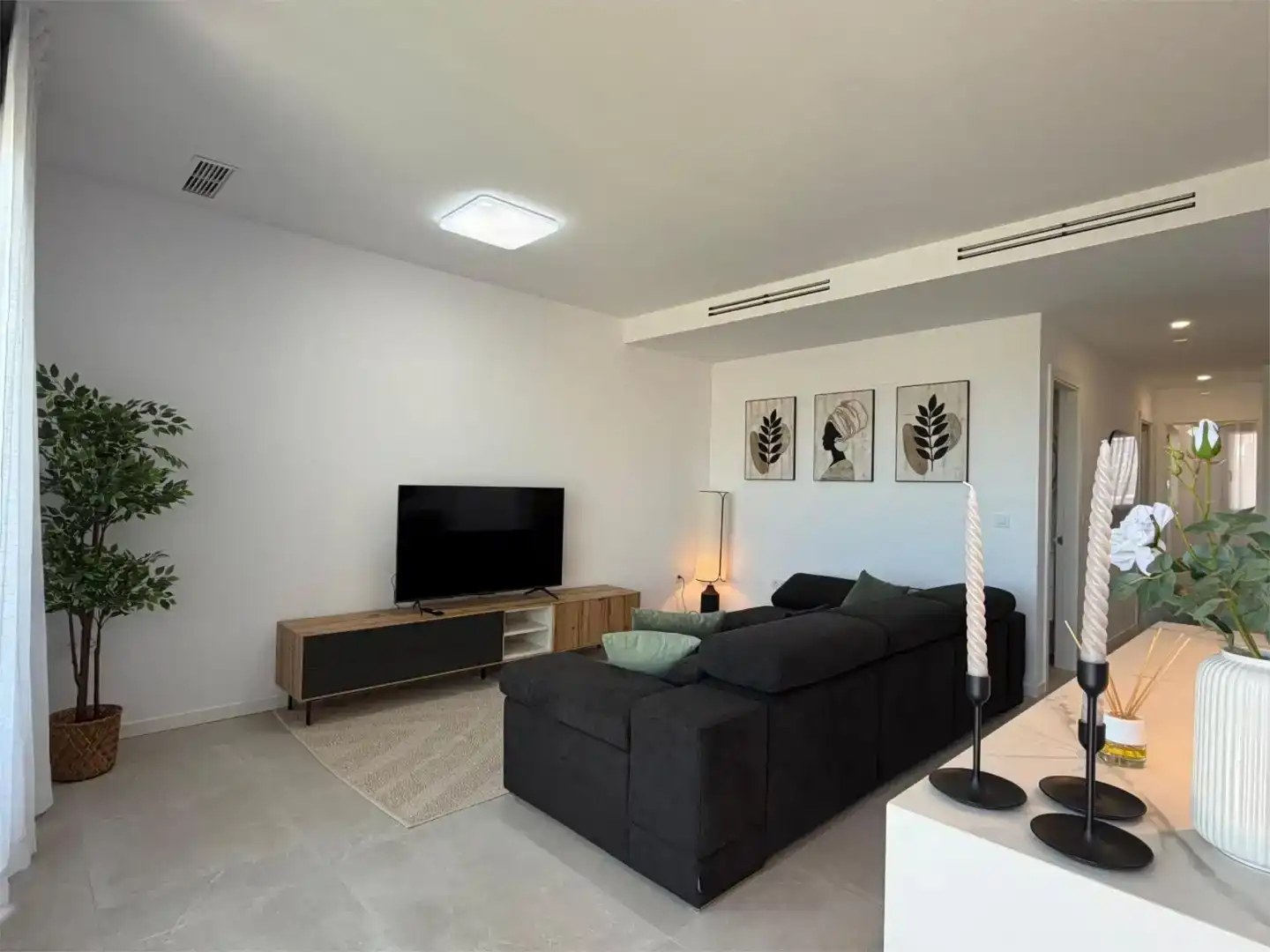 Sala d'estar de Pis en venda en Finestrat amb Aire condicionat, Piscina i Balcó