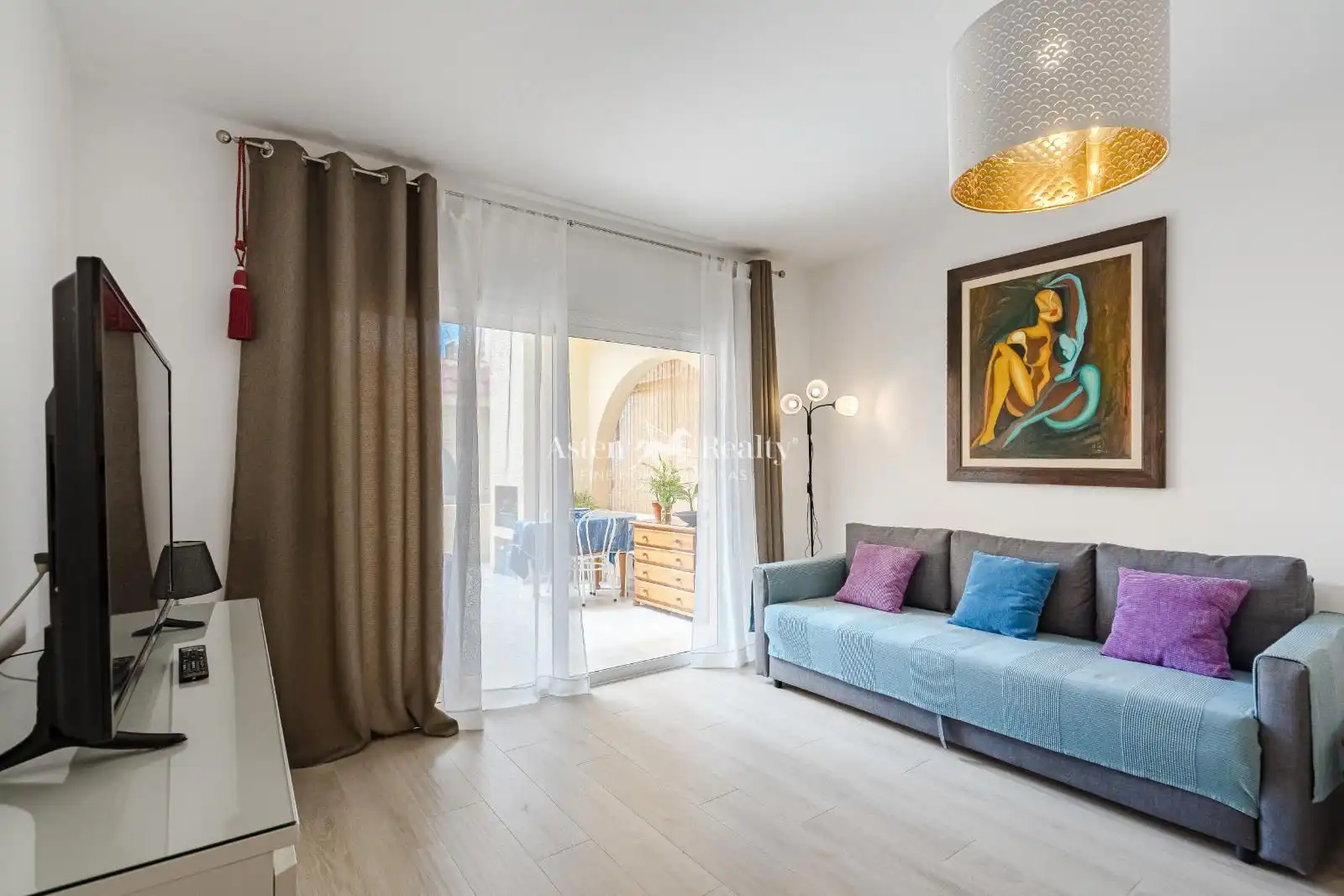 Living room of Flat for sale in Adeje  with Terrace, Swimming Pool and Furnished