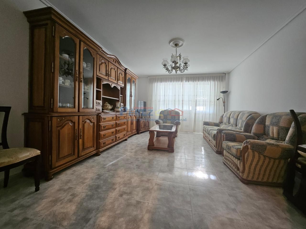 Living room of Flat for sale in Ferrol  with Heating, Parquet flooring and Terrace