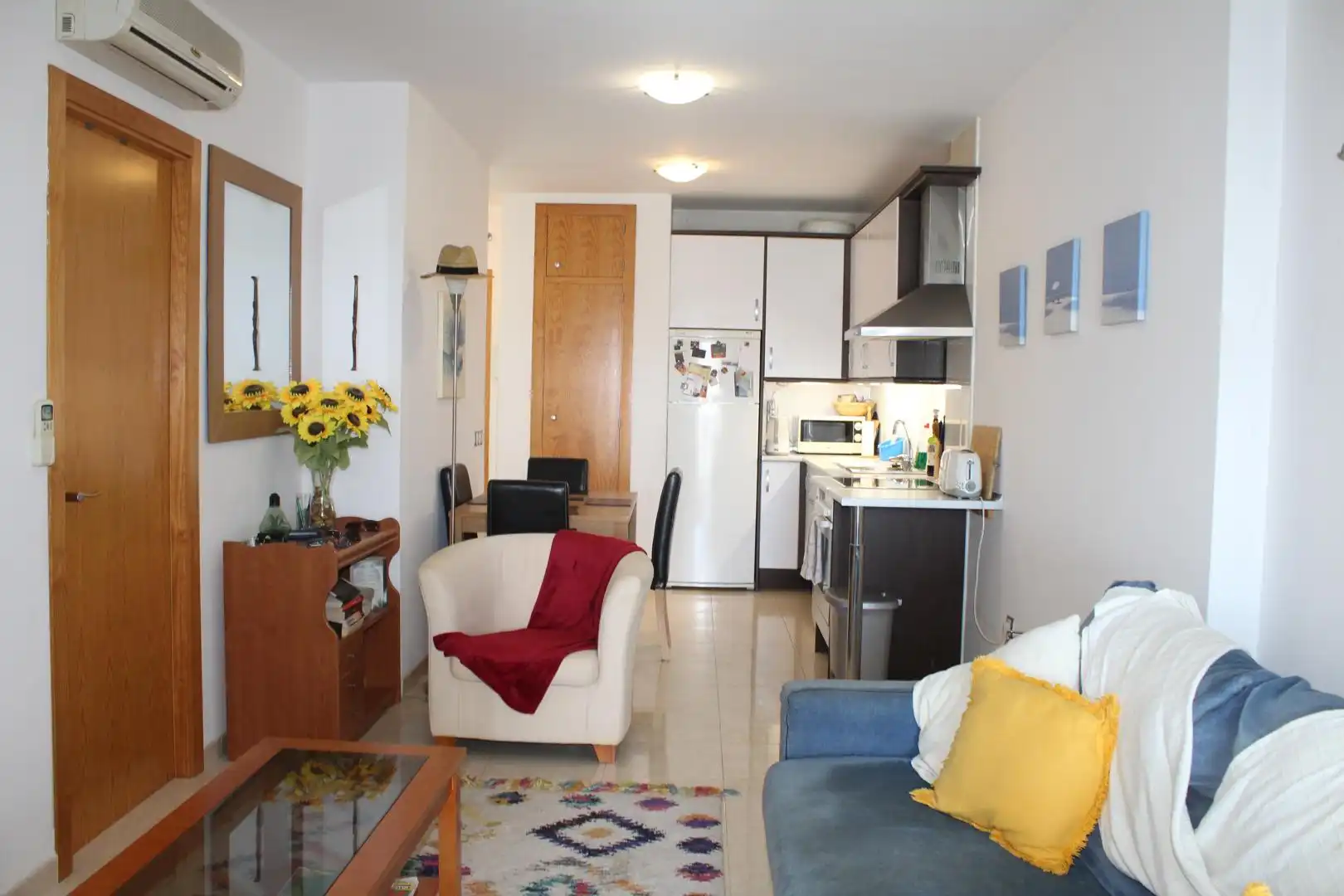 Sala d'estar de Apartament en venda en Vícar amb Aire condicionat, Jardí privat i Terrassa