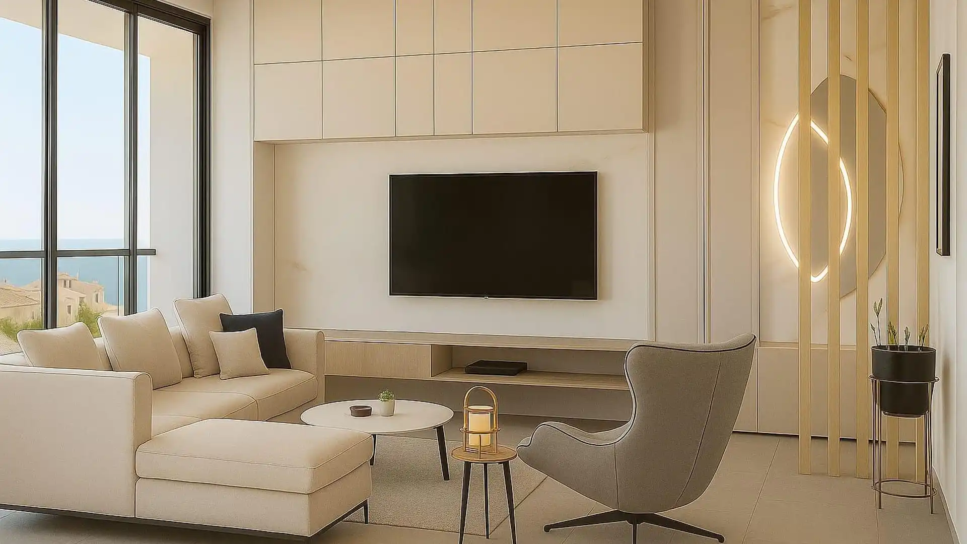 Sala d'estar de Apartament en venda en San Pedro del Pinatar amb Aire condicionat i Piscina comunitària