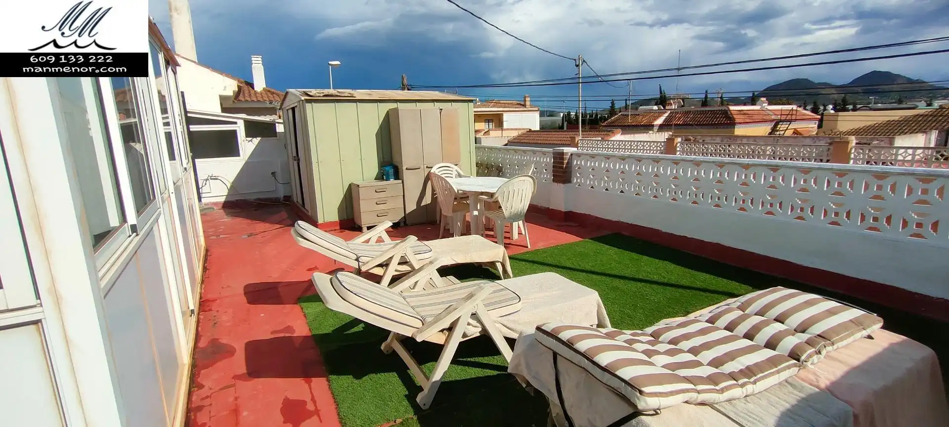 Terraza de Casa adosada en venta en Cartagena con Aire acondicionado, Jardín privado y Trastero