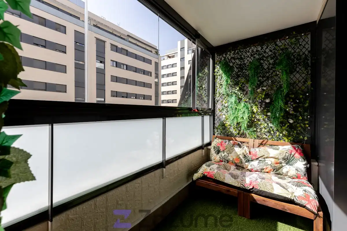 Terrasse von Wohnung zur Miete in Madrid mit Klimaanlage, Heizung und Parkett