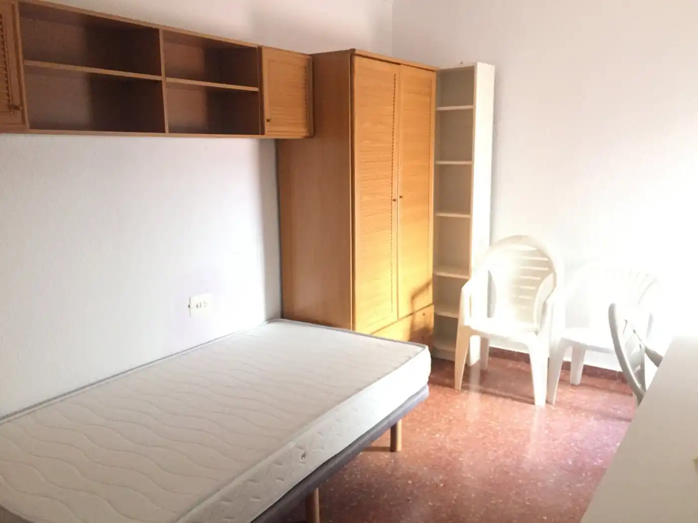 Schlafzimmer von Wohnung zur Miete in Valencia mit Terrasse, Möbliert und Balkon