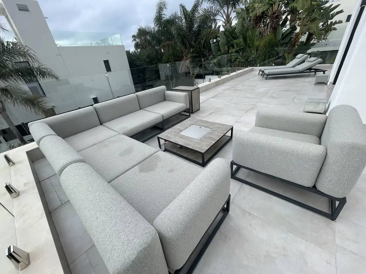 Terraza de Casa o chalet de alquiler en Marbella con Aire acondicionado, Jardín privado y Piscina