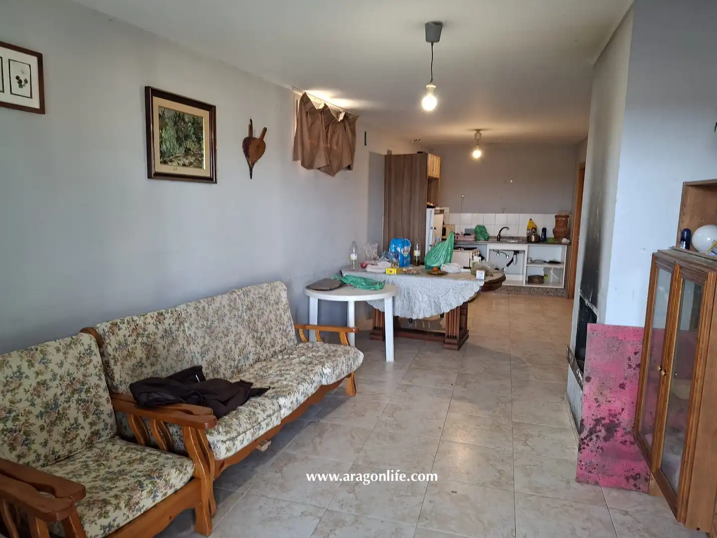 Cocina de Finca rústica en venta en Chiprana con Jardín privado, Amueblado y Horno