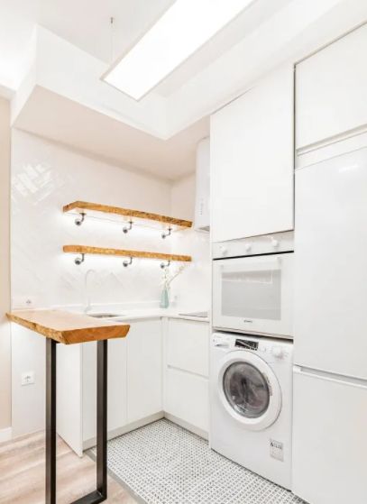 Kitchen of Flat to rent in  Madrid Capital  with Air Conditioner, Furnished and Pets allowed