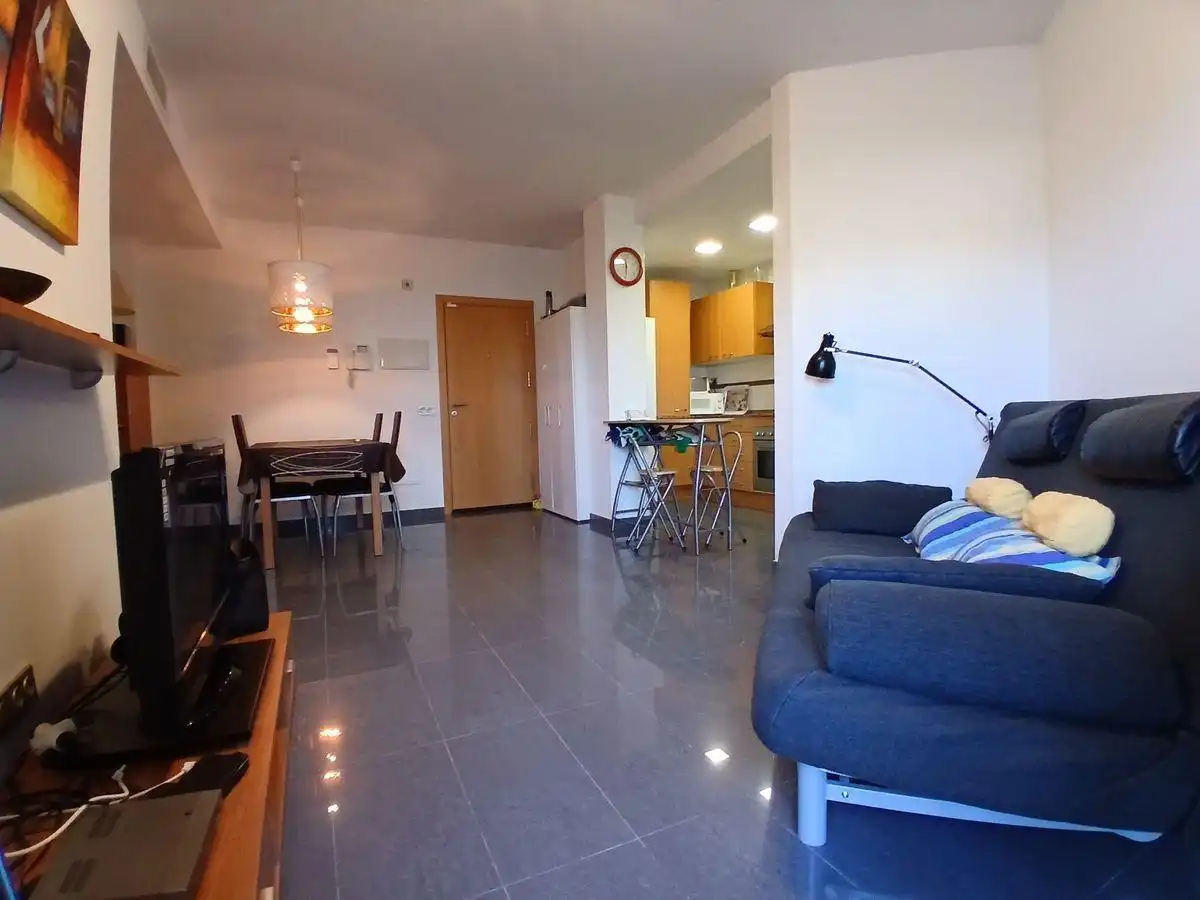 Sala de estar de Apartamento en venta en Deltebre con Terraza, Amueblado y Piscina comunitaria