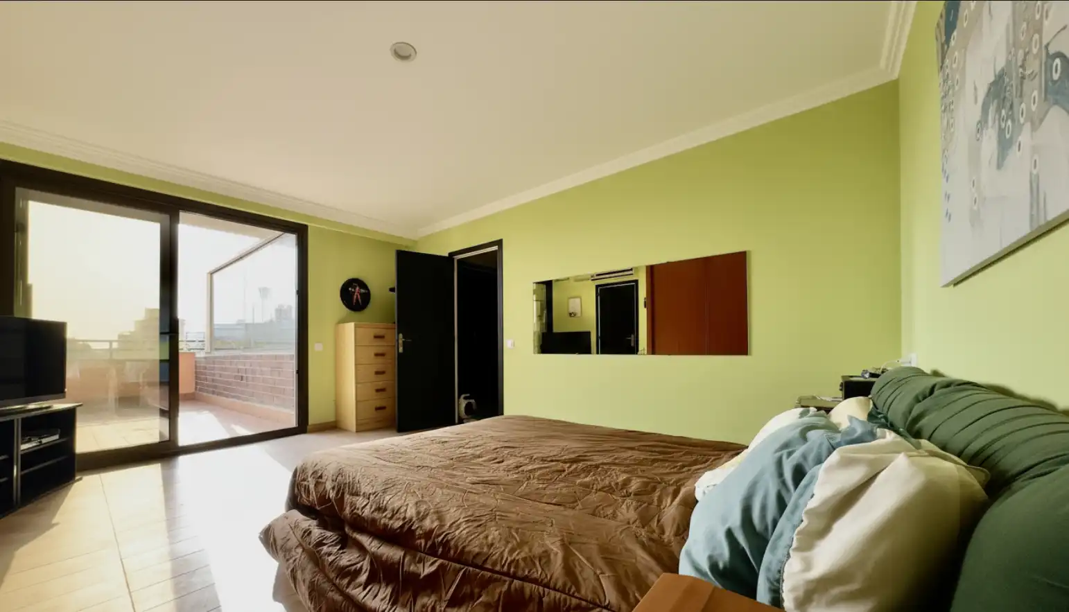 Schlafzimmer von Wohnungen zum Verkauf in  Palma de Mallorca mit Klimaanlage, Heizung und Terrasse