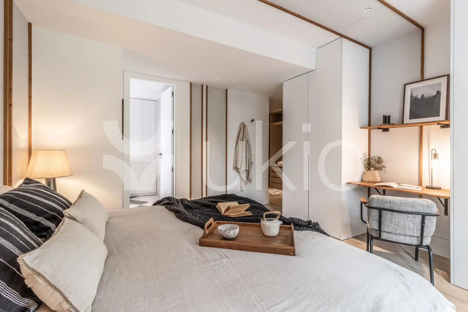Habitación de Apartamento de alquiler en Madrid con Aire acondicionado, Calefacción y Amueblado