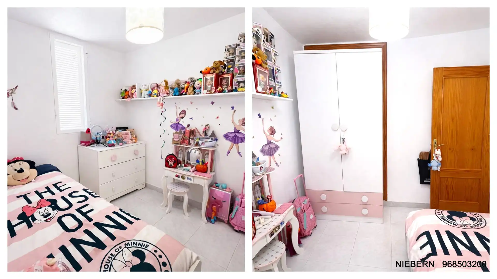 Schlafzimmer von Einfamilien-Reihenhaus zum Verkauf in Cartagena mit Privatgarten, Möbliert und Gemeinschaftspool