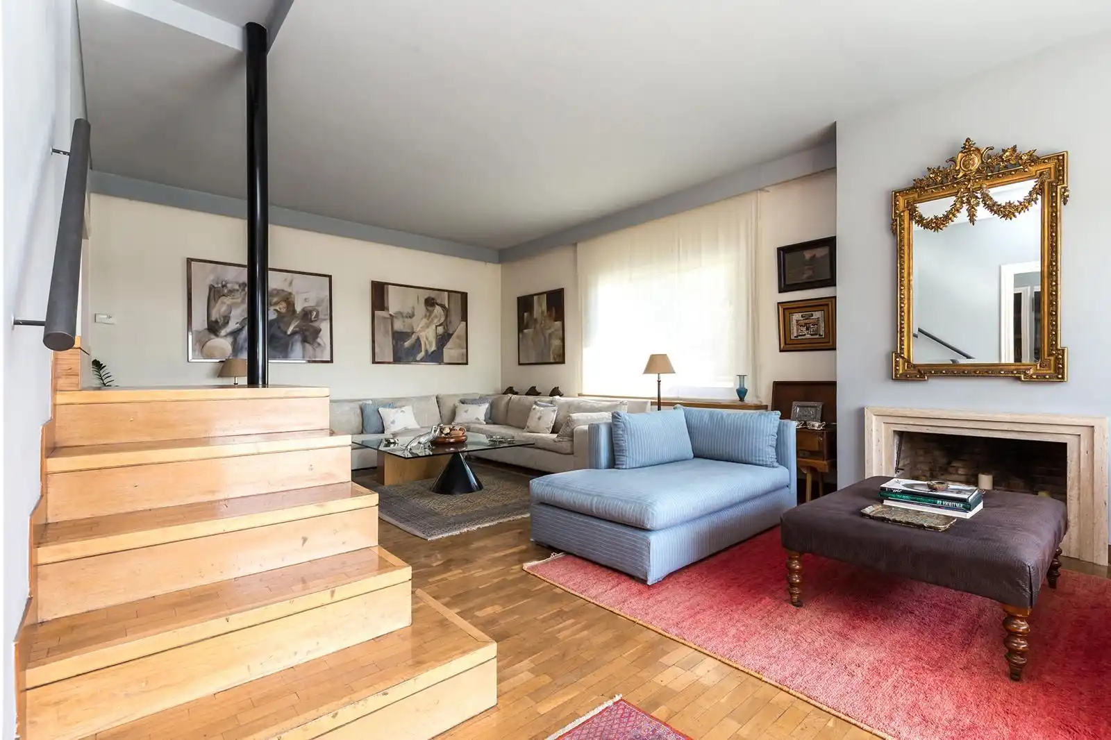 Sala de estar de Casa o chalet de alquiler en Sant Just Desvern con Aire acondicionado, Calefacción y Jardín privado
