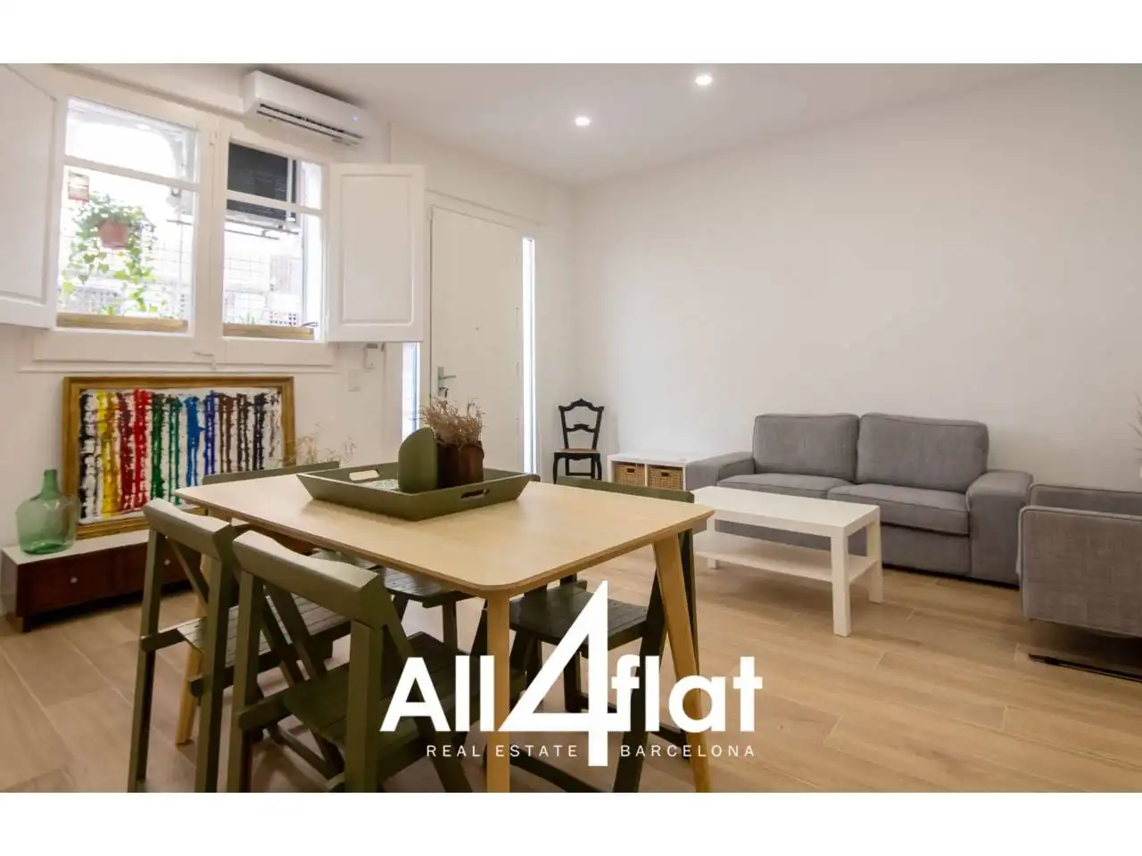 Außenansicht von Wohnung zur Miete in Barcelona mit Klimaanlage, Parkett und Möbliert