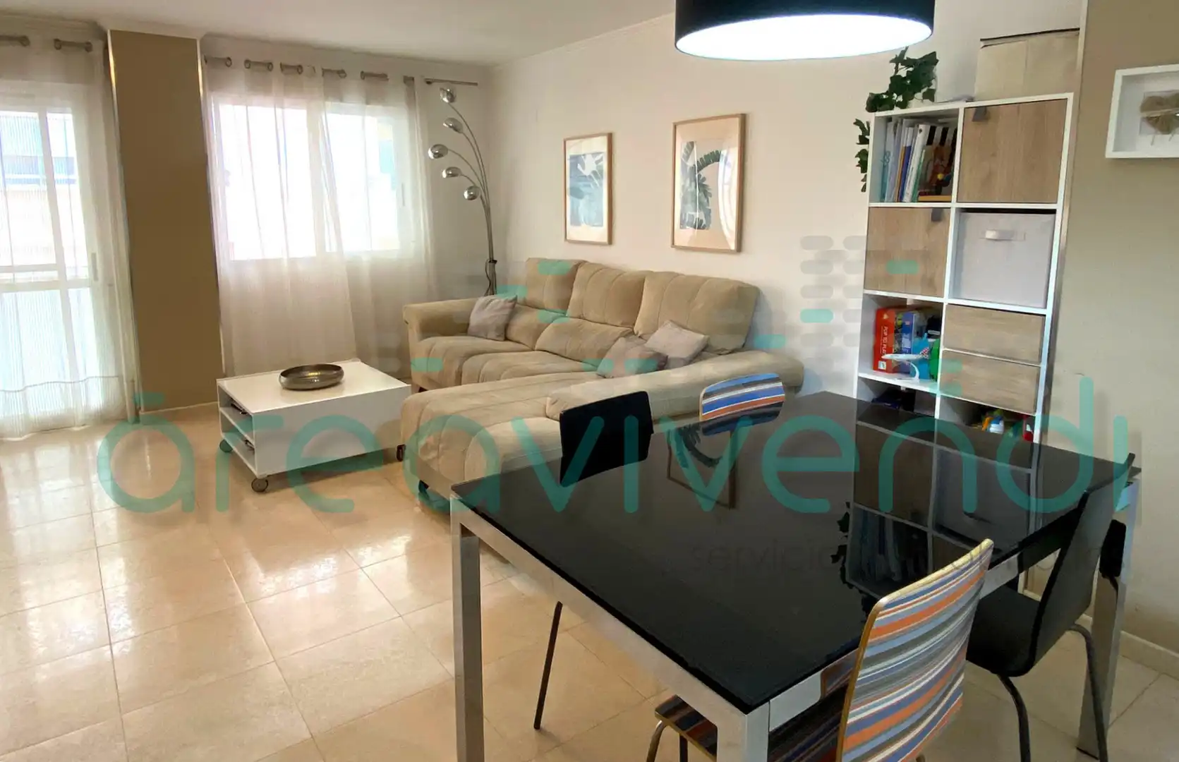 Wohnzimmer von Maisonette zum Verkauf in Castellón de la Plana / Castelló de la Plana mit Klimaanlage, Terrasse und Abstellraum