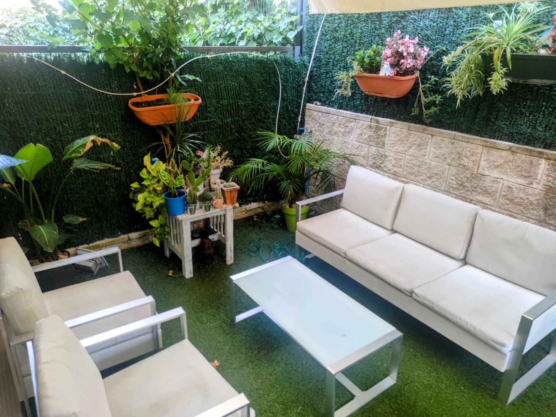 Terrassa de Casa adosada en venda en Las Rozas de Madrid amb Aire condicionat, Calefacció i Jardí privat
