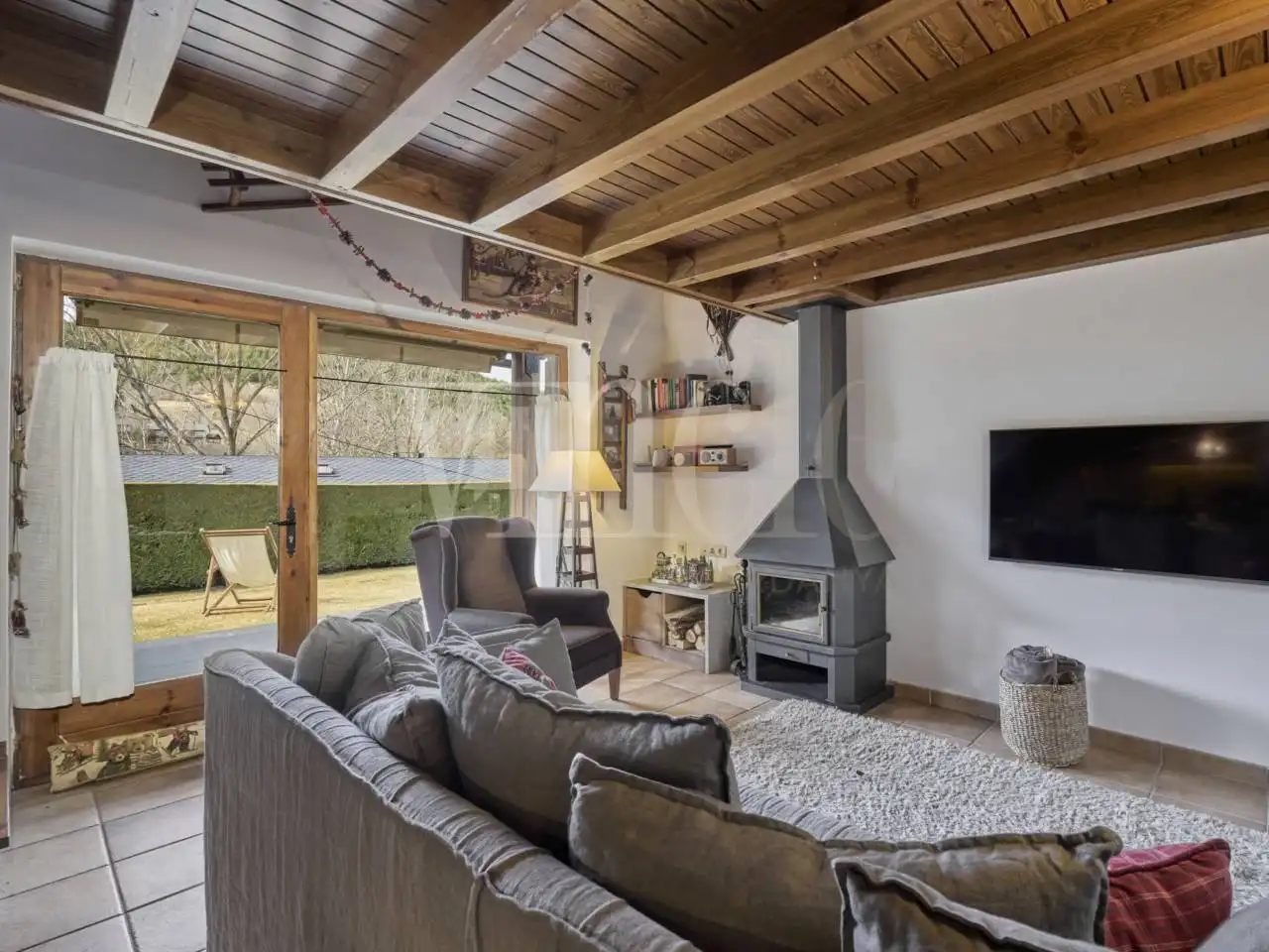 Sala de estar de Casa o chalet en venta en Bellver de Cerdanya con Calefacción, Jardín privado y Parquet
