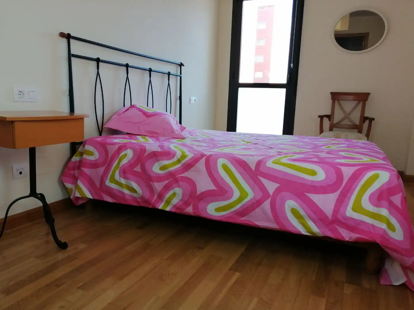Schlafzimmer von Wohnung zur Miete in Zamora Capital  mit Privatgarten, Parkett und Terrasse