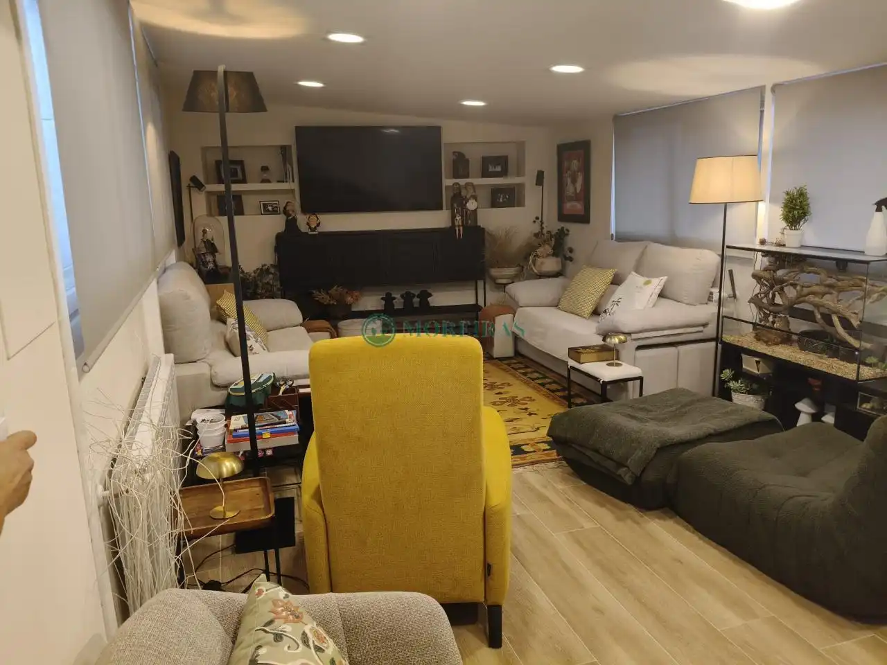 Wohnzimmer von Maisonette zum Verkauf in Ourense Capital  mit Klimaanlage, Heizung und Möbliert