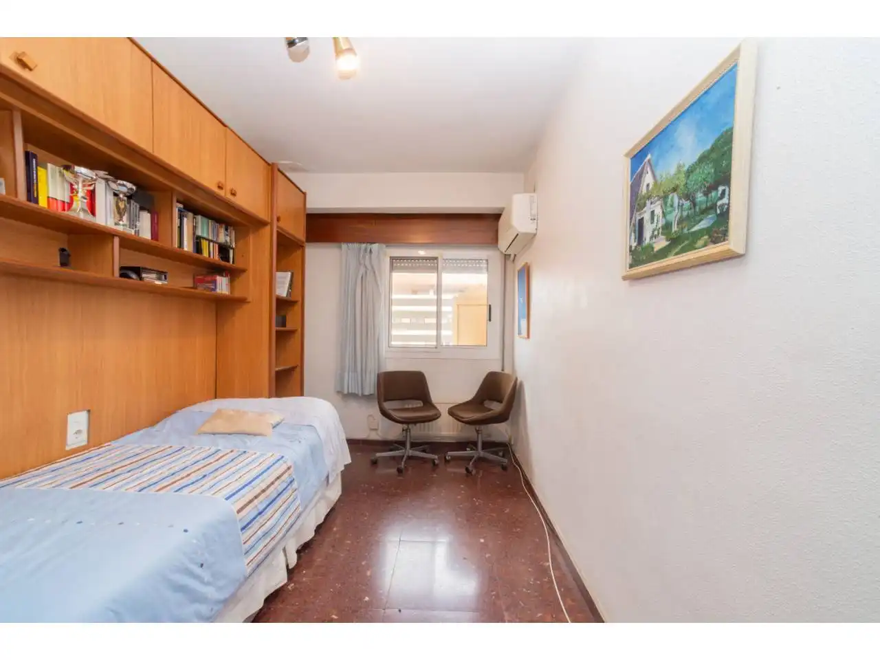 Bedroom of Flat for sale in Valencia  with Air Conditioner, Terrace and Furnished