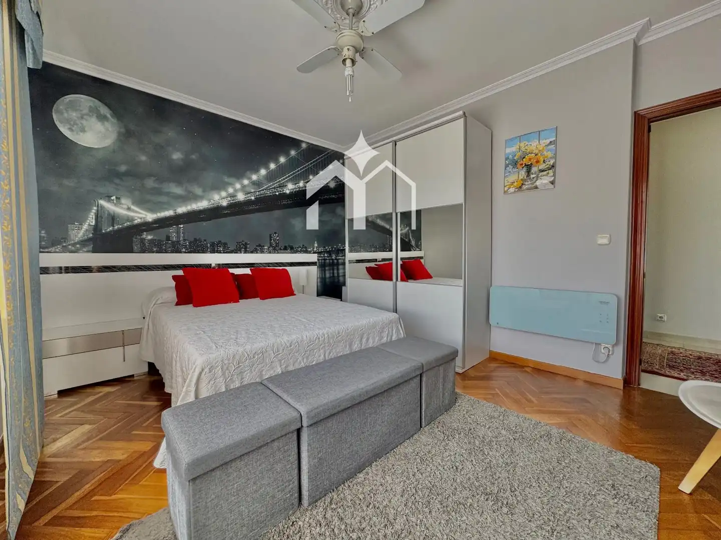 Bedroom of Houses for sale in Moaña  with Heating, Parquet flooring and Terrace