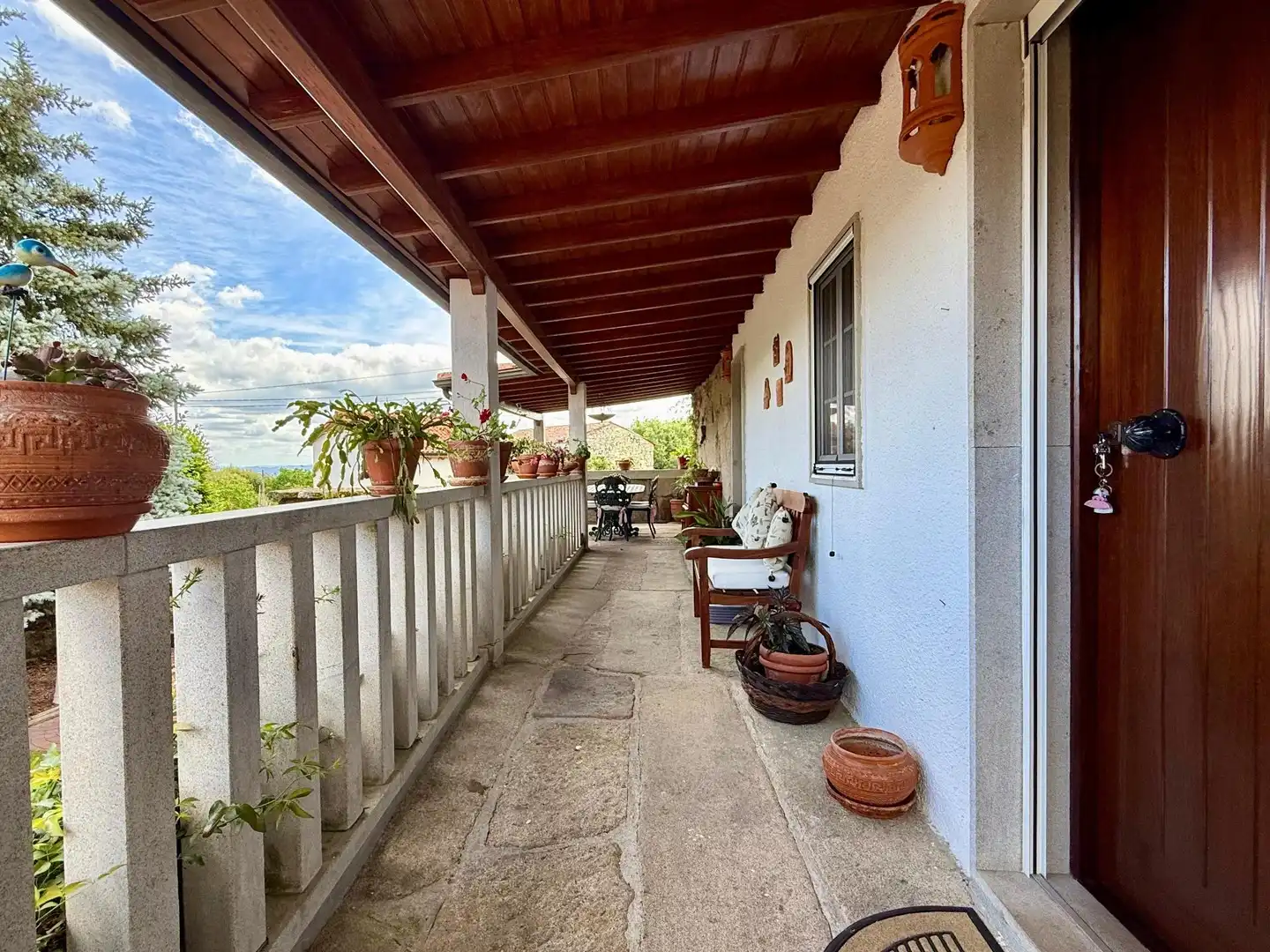 Terraza de Casa o chalet en venta en San Amaro con Calefacción, Jardín privado y Parquet