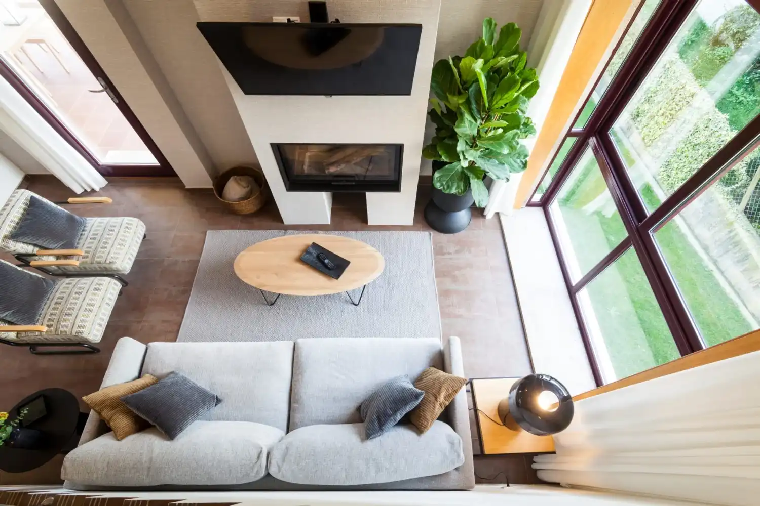 Sala de estar de Casa o chalet de alquiler en Meaño con Aire acondicionado, Calefacción y Jardín privado