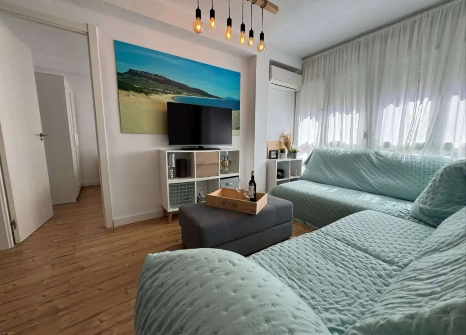 Living room of Apartments for share in Almería  with Air Conditioner, Terrace and Furnished