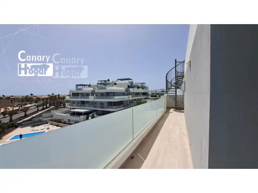 Terrasse von Dachboden zum Verkauf in Granadilla de Abona mit Klimaanlage, Heizung und Gemeinschaftspool