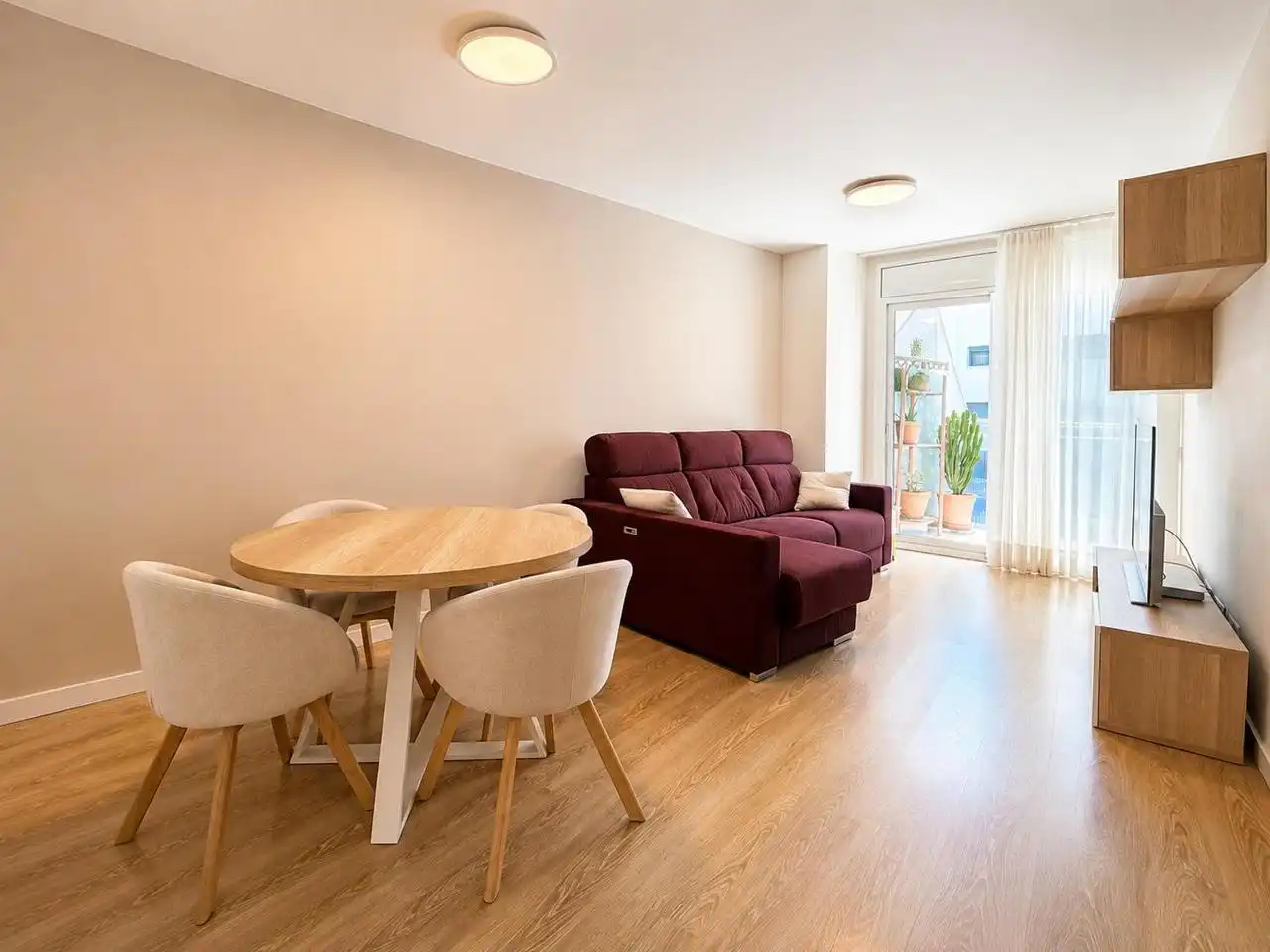 Wohnzimmer von Wohnung zum Verkauf in Badalona mit Klimaanlage, Heizung und Terrasse