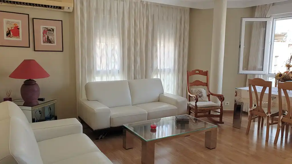 Living room of Attic for rent in Garrucha  with Air Conditioner, Terrace and Swimming Pool