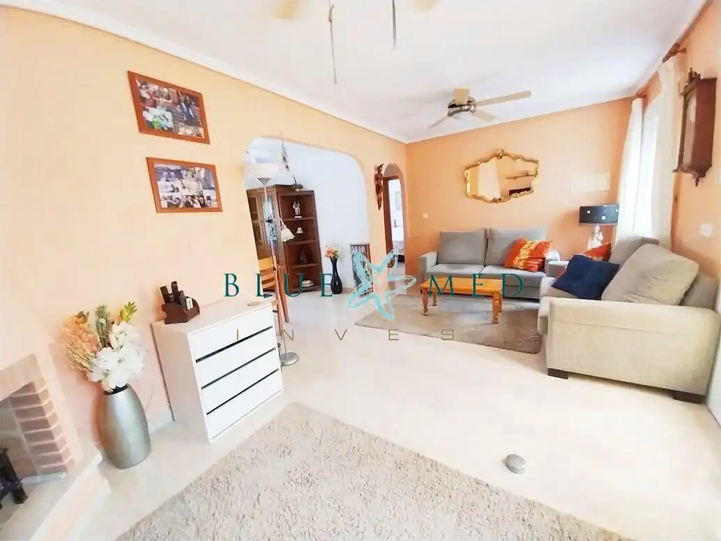 Sala d'estar de Casa o xalet en venda en Mazarrón amb Aire condicionat, Calefacció i Jardí privat